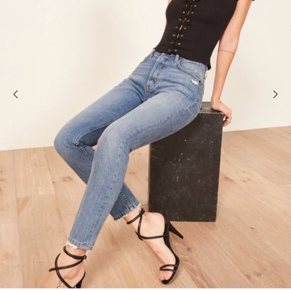 Reformation Denim - Reformation Melissa High and Skinny Jeans in Savu Wash